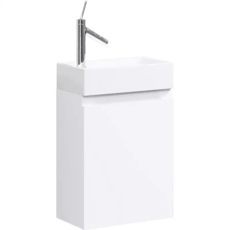 Тумба с раковиной подвесная Aqwella Leon-MP 40 см, Ln-MP.01.04/W, цвет Белый фото 1