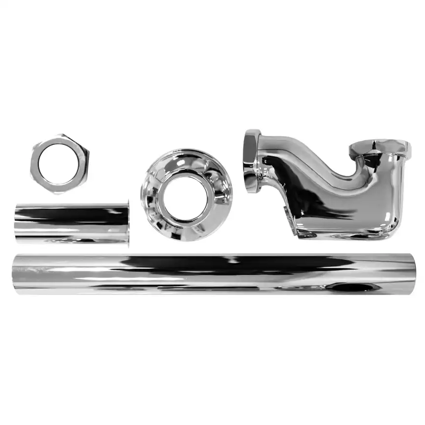 Сифон универсальный AZARIO AZ-110-CHR литой, без выпуска, G 1 1/4 латунь, хром фото 2