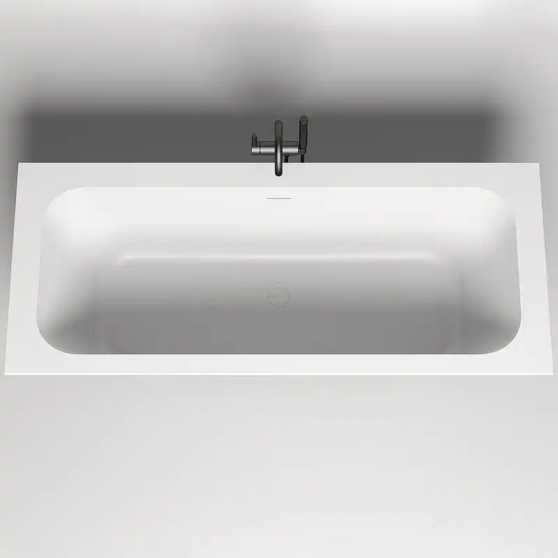 Ванна Salini ORLANDA AXIS KIT 170х75 103323M из материала S-Stone, Белая матовая фото 1