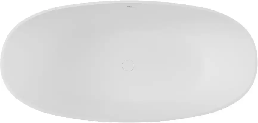 Ванна из искусственного камня Allen Brau 170x80 Solid Stone Krion Oval 2.35003.21, белая матовая фото 6