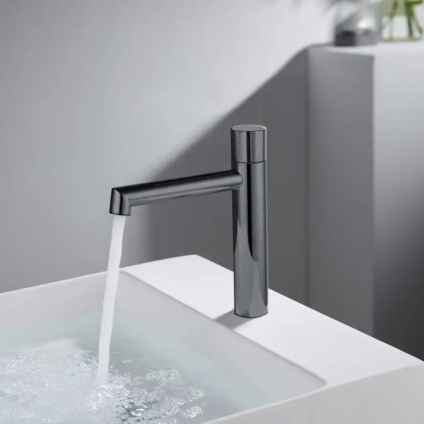 Смеситель для раковины Vincea Desire VBF-1D3GM, вороненая сталь фото 1