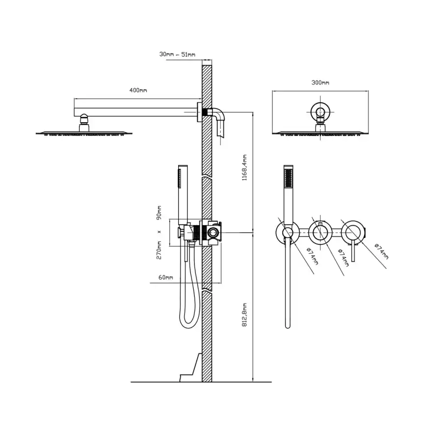 Душевая система  Vincea Groove VSFW-4G01BG4 VSFW-4G01BG4 встраиваемая, брашированное золото фото 4