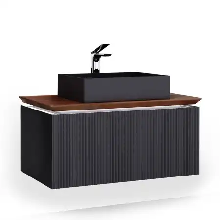 Тумба под раковину Jorno STRONG 100 Str.01.100/P/A Серый антрацит фото 1