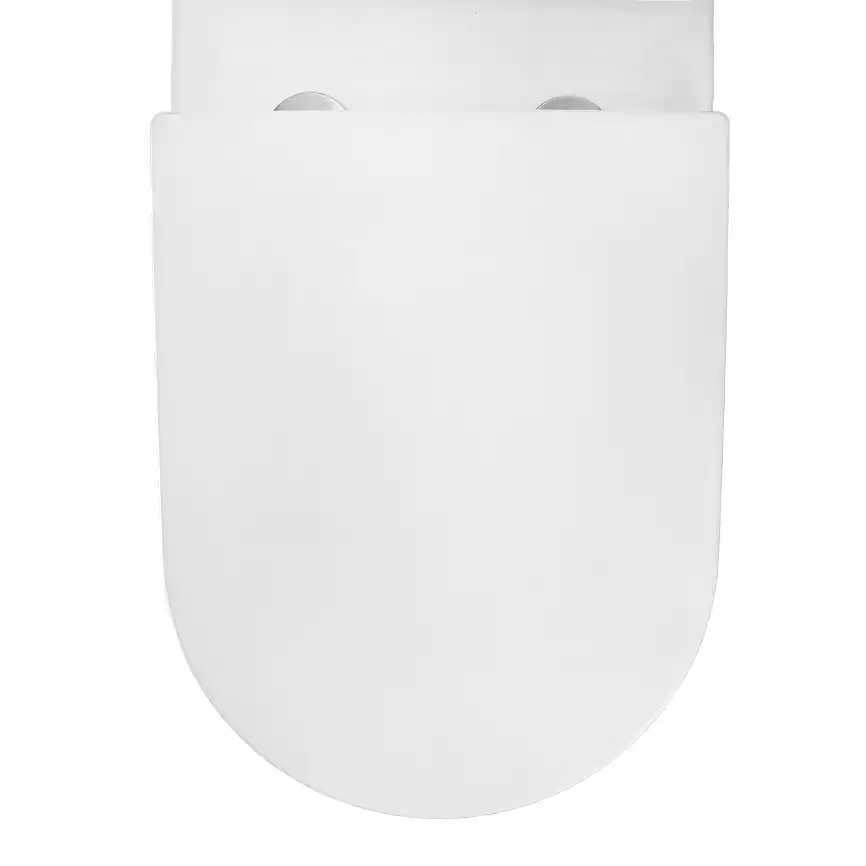 Унитаз напольный Azario Maro AZ-2125 безободковый, с бачком и сидением микролифт, Белый глянцевый фото 9