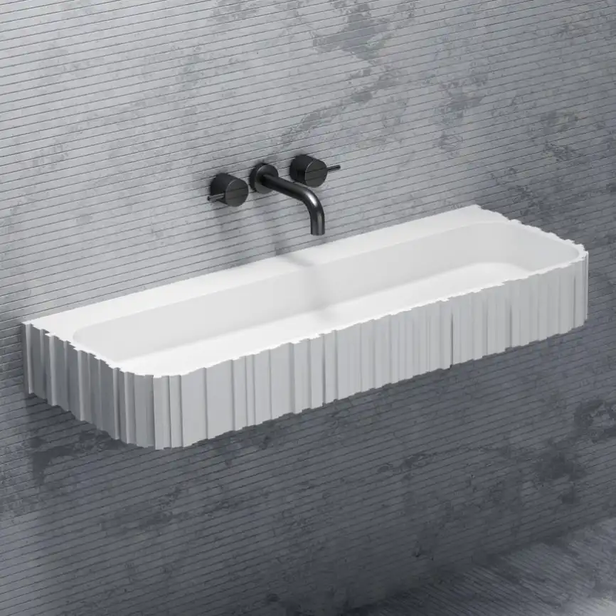 Раковина подвесная ABBER STEIN 80х45х15 AS2652-0.8, прямоугольная, белая матовая фото 1