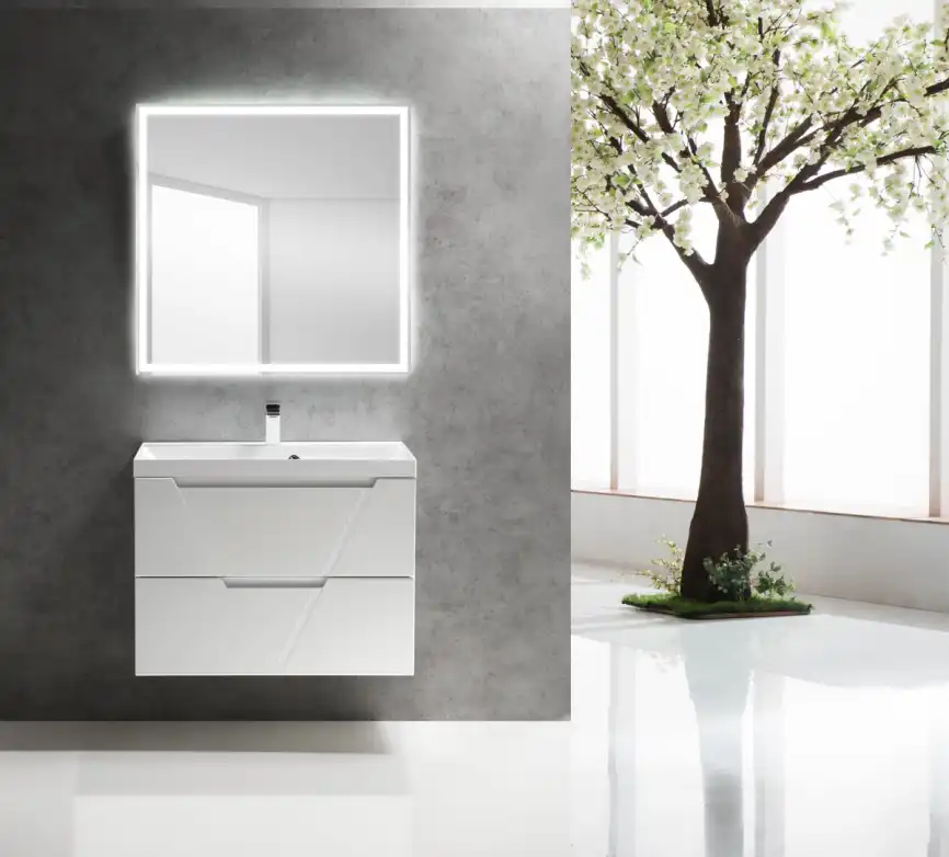 Зеркало BelBagno SPC-GRT 80х80 SPC-GRT-800-800-LED-BTN с подстветкой, кнопочный выключатель фото 7