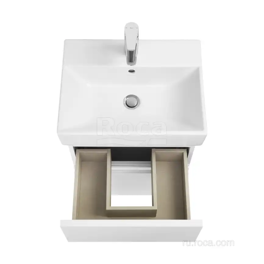 Тумбы под раковину Roca Oleta 50 A857638501 подвесная, цвет, Белый матовый фото 3