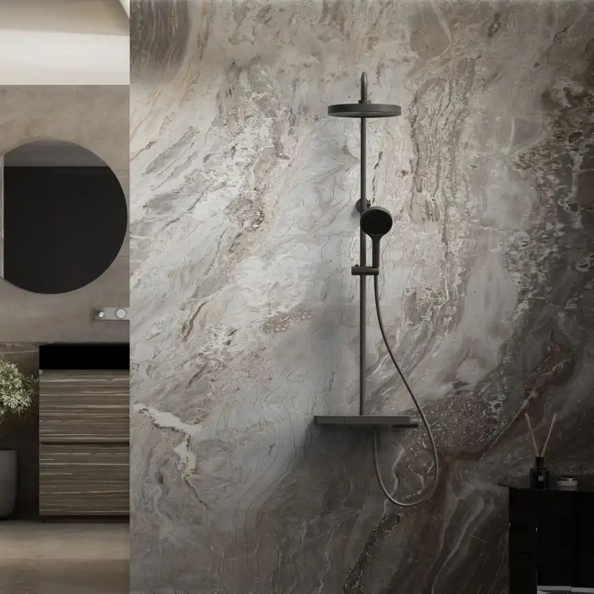 Душевая система  Vincea Inspire VSFS-3I12TMB VSFS-3I12TMB  с термостатом, черный матовый фото 1