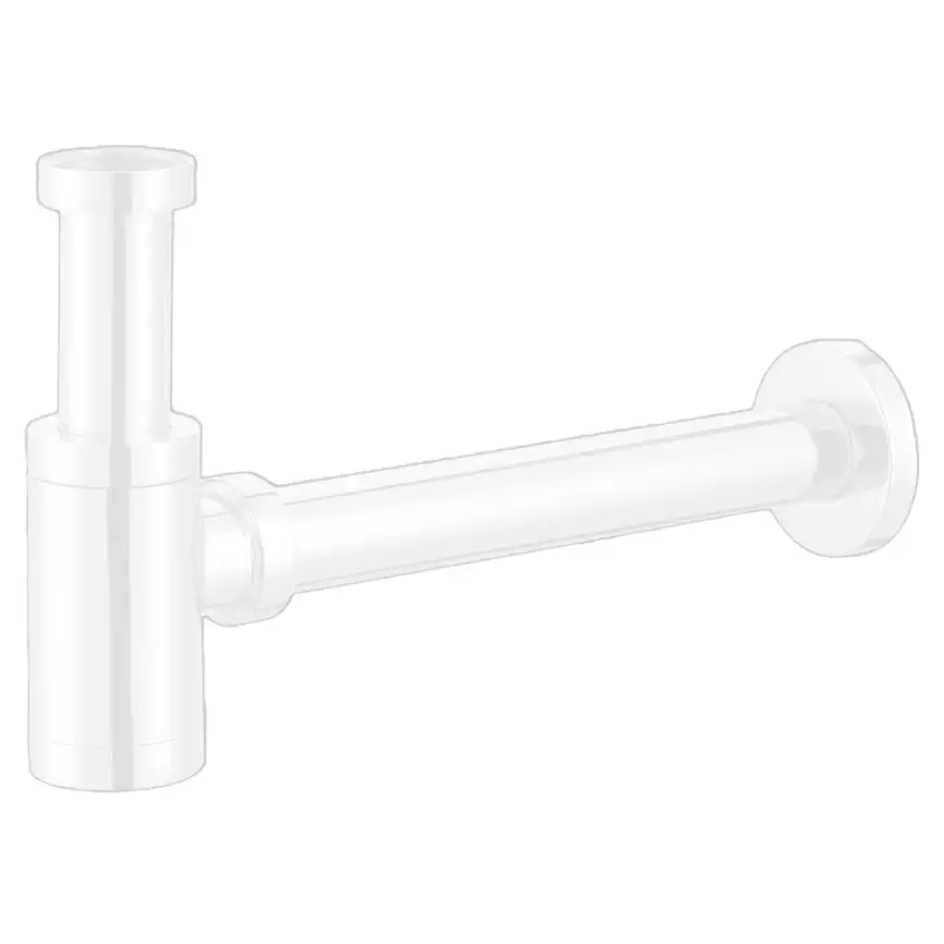 Сифон для раковины AZARIO AZ-108-WHI G 1 1/4, без выпуска, цилиндр, латунь, белый фото 1