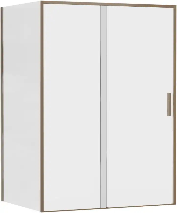 Душевой уголок Aquanet Pleasure Evo 140x100 AE65-140x100-GBT профиль золото-никель браш, прозрачное стекло фото 1