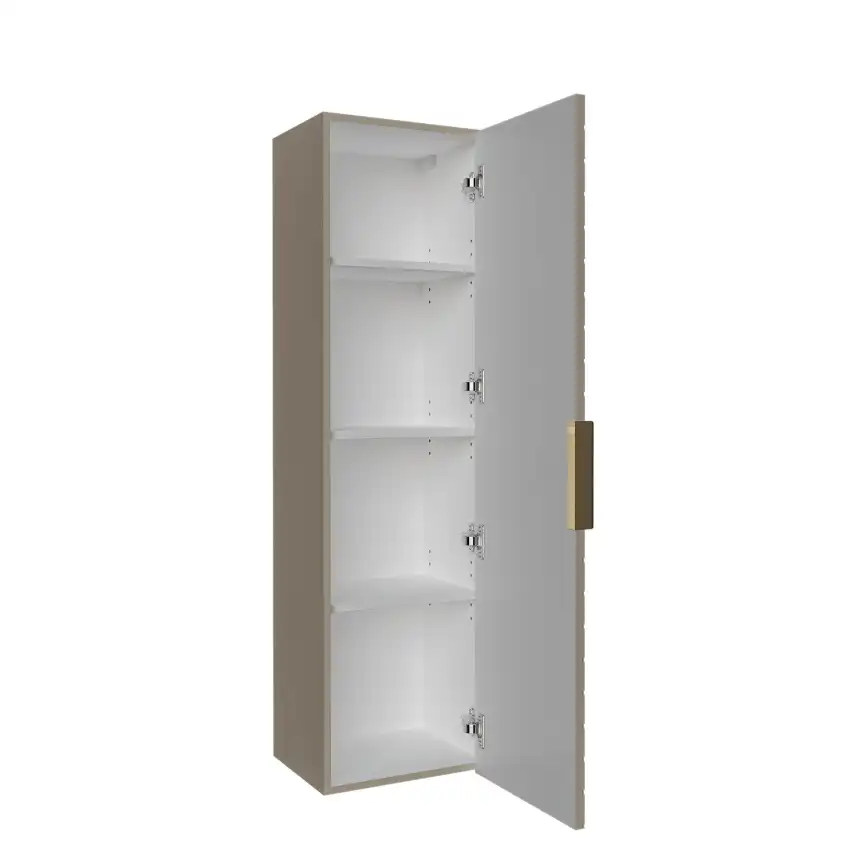 Шкаф-пенал для ванной Grossman Блисс 35 подвесной, бежевый матовый (303547) фото 2