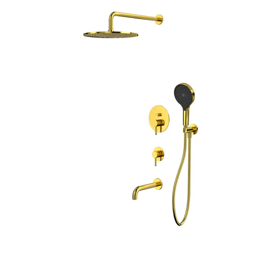 Душевая система для ванны WHITECROSS Y gold YSET07TOPGL, скрытого монтажа, Золото глянцевое фото 1