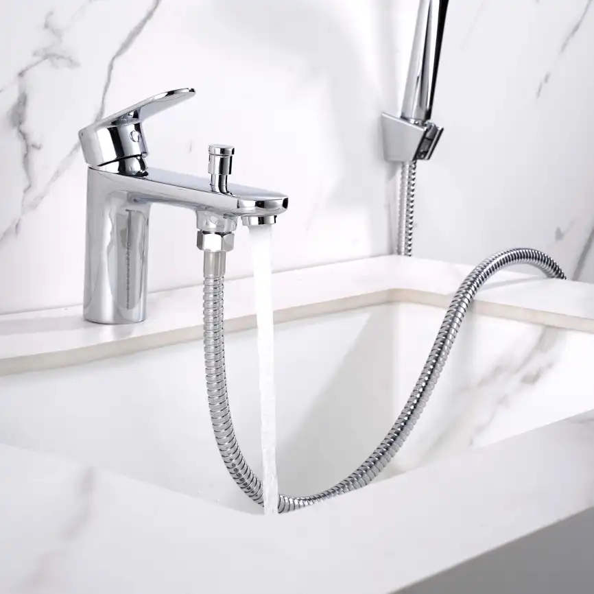 Смеситель на борт ванны Aquatek Ника AQ1844CR, Хром фото 9