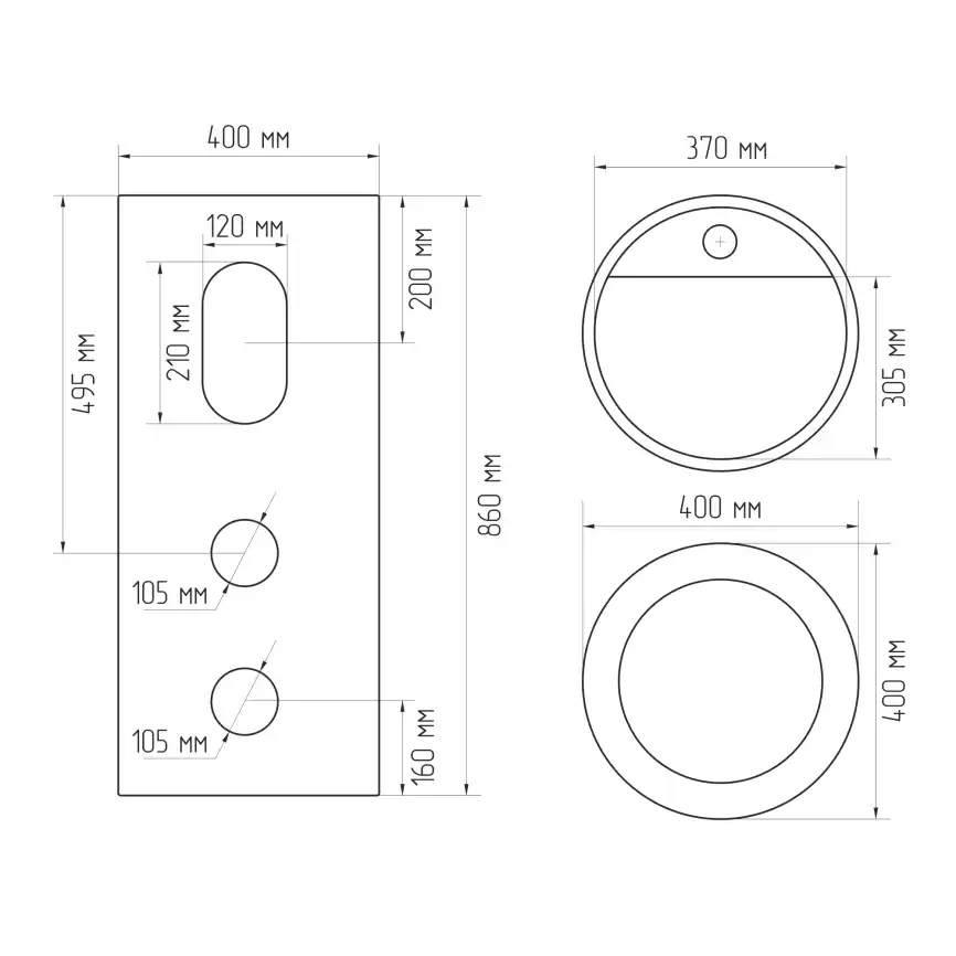 Раковина AVS Беатрис 40x40 белая фото 3