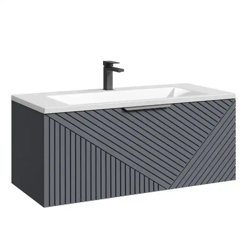 Тумба под раковину Grossman Блисс 100 подвесная, графит матовый (1010048) фото 1
