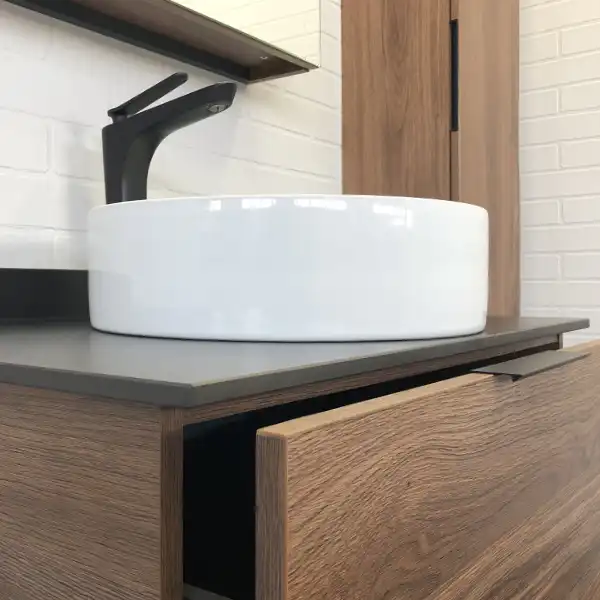 Тумба с умывальником Comforty Порто 75 Дуб темно-коричневый, 00-00008926 фото 2