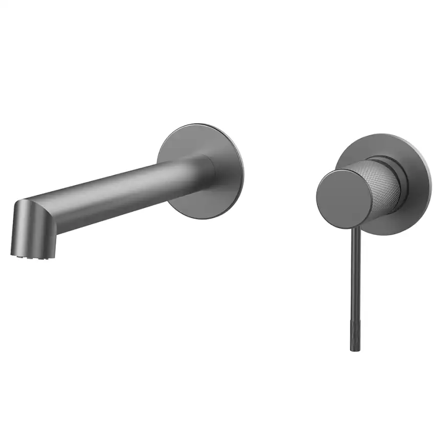 Смеситель для раковины AVS SEEME 811-302-GM встраиваемый, с внутренней частью, оружейная сталь фото 1