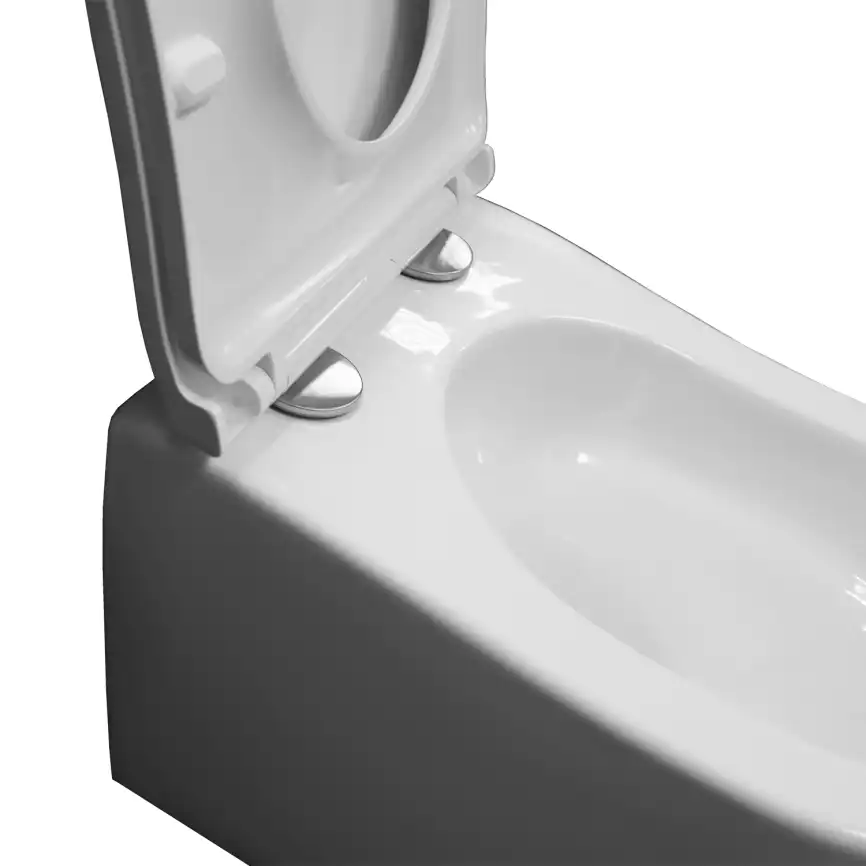 Подвесной унитаз Azario Etera AZ-118E-UQ3 безободковый, смыв Торнадо, в комплекте с сидением микролифт, Белый глянцевый фото 6