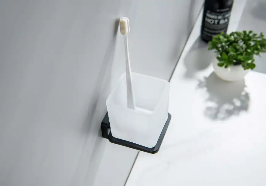 Стакан для ванной Aquatek Либра AQ4304MB, Черный матовый фото 3