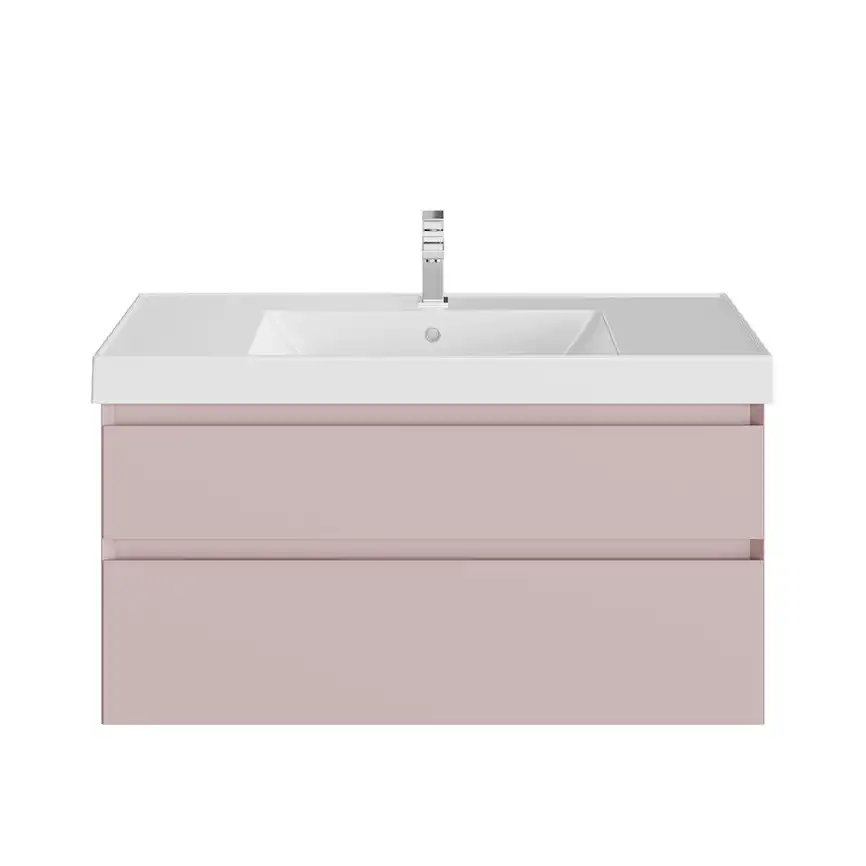 Тумба под раковину Kerama Marazzi CUBO 100 см, CUB.100.2\MAL подвесная, Мальва фото 2