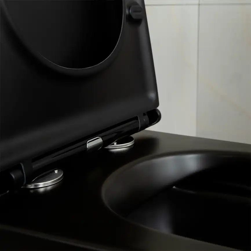 Унитаз подвесной AVS Куб 801-0035-P-R-MB безободковый, черный матовый фото 11