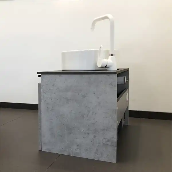 Тумба с умывальником Comforty Эдинбург 60 Бетон светлый, 00-00002782 фото 5