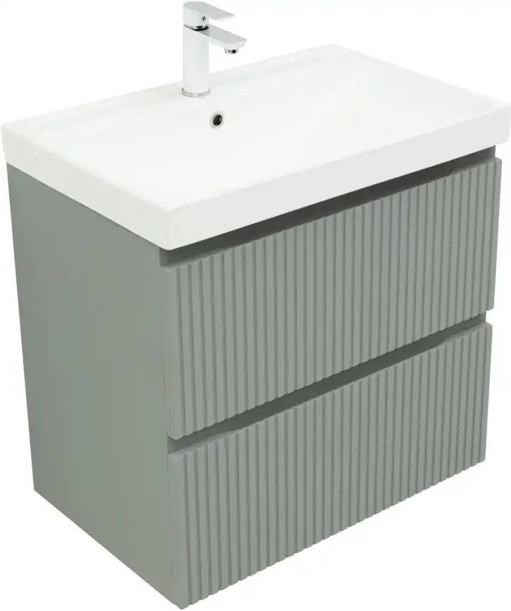 Тумба под раковину Aquanet Джейн (Flat) 70 мисти грин, подвесная, 335433 фото 13