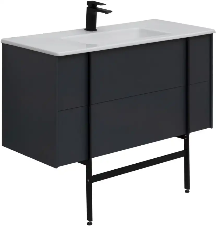 Тумба под раковину Allen Brau Reality 100 1.32007.AM антрацит матовый фото 15