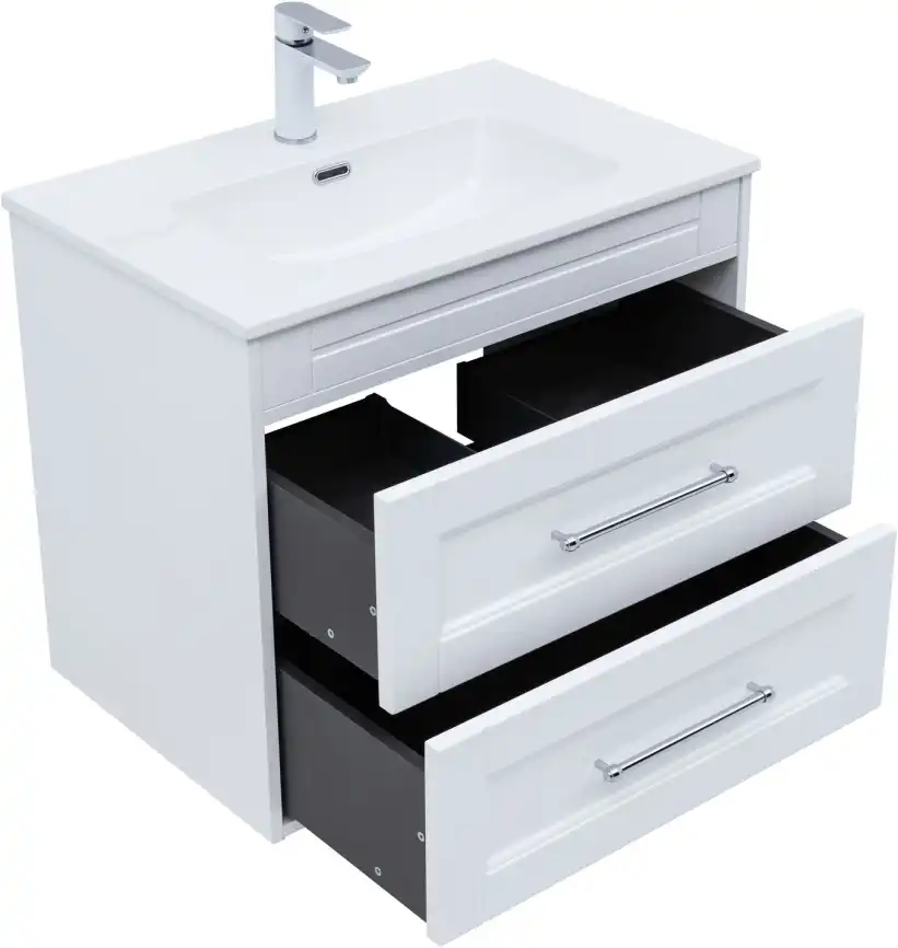 Тумба под раковину Aquanet Бостон new 70 белый сатин, 339599 фото 4