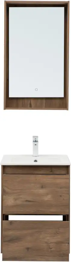 Тумба под раковину Aquanet Милан 50 дуб рустикальный, подвесная, 336376 фото 9