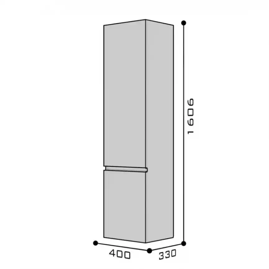Пенал AURA ТРИУМФ 40 подвесной Славянский Дуб  правый фото 6