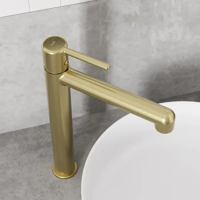 Смеситель для раковины IDDIS Aiger AIGMG01i01 высокий цвет, Матовое золото фото 3