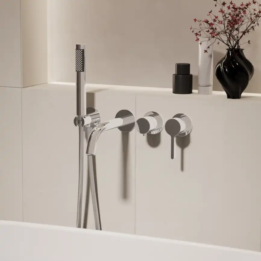 Смеситель для ванны Vincea Villa VTFW-1VL1CH, встраиваемый, хром фото 1