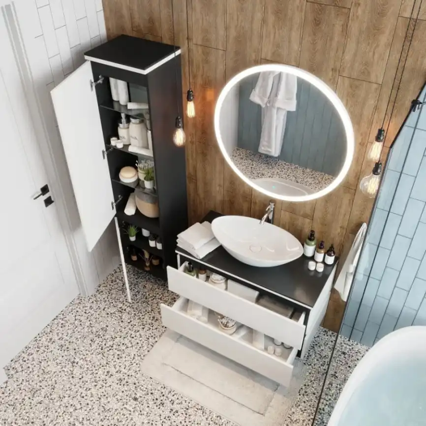 Пенал AURA ТРИУМФ 40 подвесной левый Белый фото 5