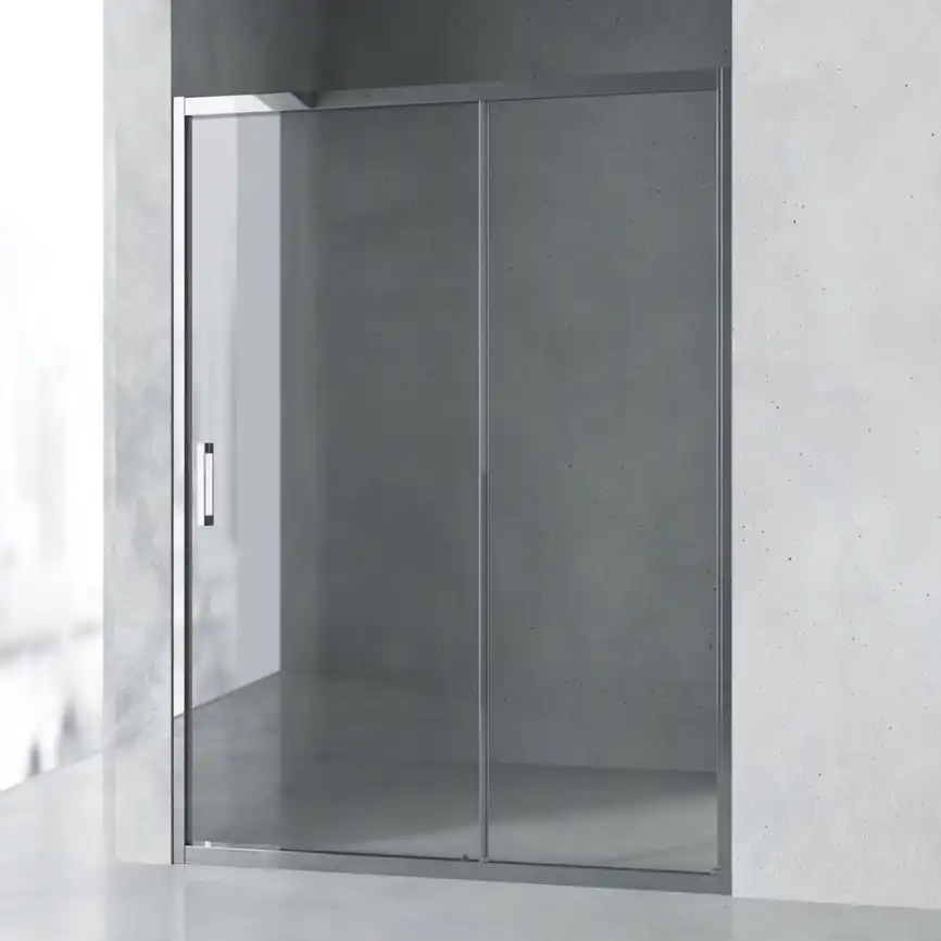 Душевая дверь в нишу AVS Квант 140 профиль хром, стекло прозрачное, 803-0017-195-14-CR-T фото 1