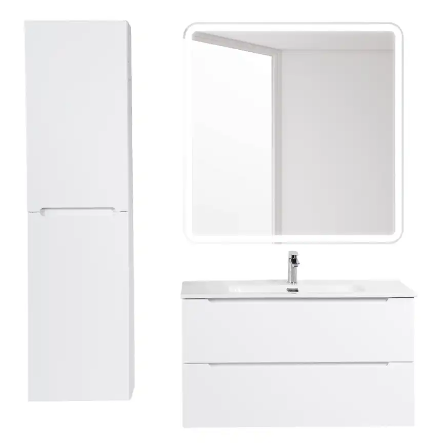 Тумба под раковину BelBagno ETNA-1000-2C-SO-BL-P подвесная Bianco Lucido фото 9