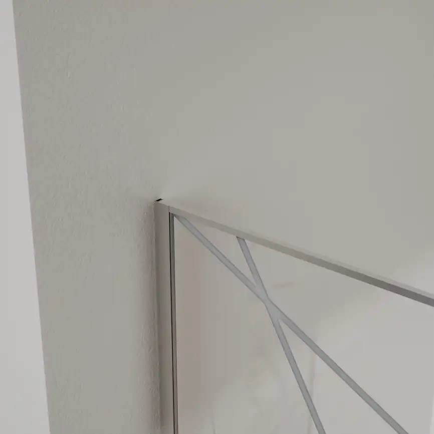 Душевая перегородка Azario Walk-in 110 AZ-271-110-CH-CGP прозрачное стекло 8 мм с графическим принтом, профиль Хром фото 4