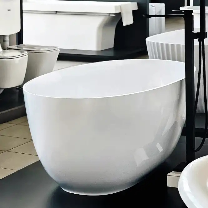 Ванна из литьевого мрамора  Aqua de Marco Caprice 160х80х60 1160WCAPR_GEL, Белая фото 7