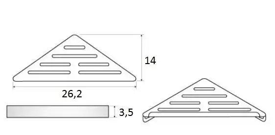 Угловая полочка для мыла 26 см BEMETA CYTRO сталь 102308261 фото 2