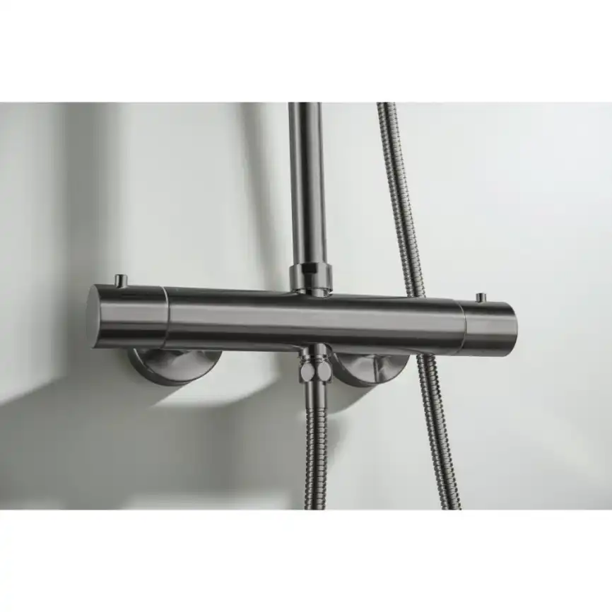Душевая система Aquatek Европа AQ2343BGM с термостатом, Оружейная сталь фото 11