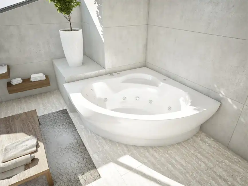 Акриловая ванна Aquatek Калипсо 146х146 KAL146-0000045 без гидромассажа, с фронтальным экраном фото 2