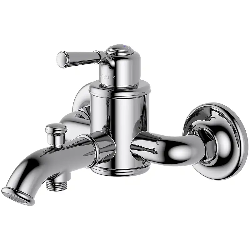 Смеситель для ванны Aquatek Классик AQ1540CR, однорычажный, с коротким изливом, Хром фото 1