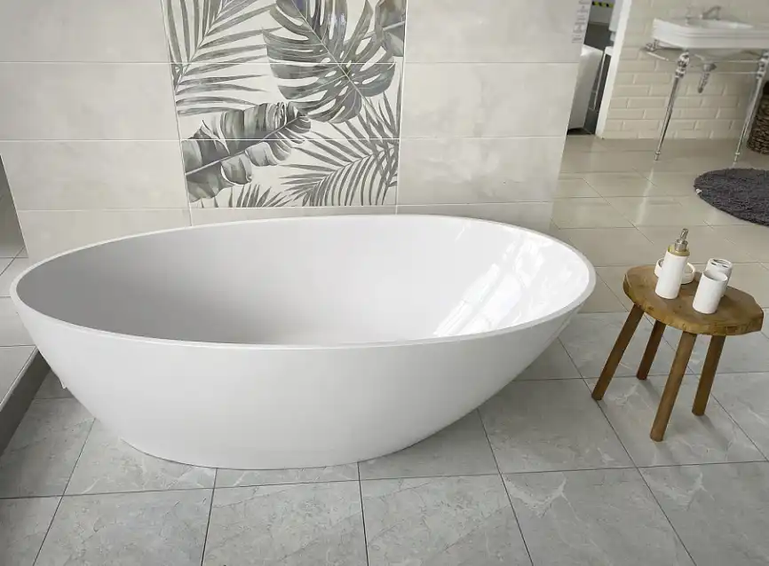 Ванна из литьевого мрамора  Aqua de Marco CALIPSO 168х80 Белая 1168WCAL фото 1