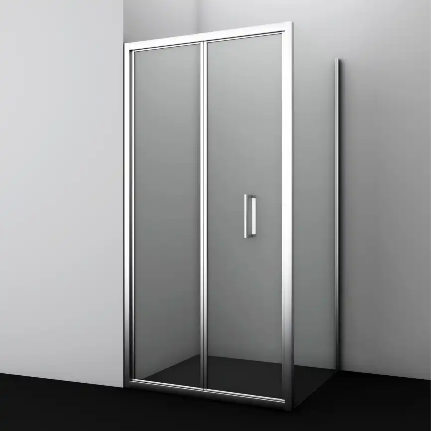 Душевой уголок WasserKRAFT Weser 78F 100х90 78F22 профиль Хром стекло Прозрачное фото 2