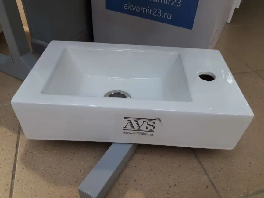Рукомойник AVS Грета 42х26 белый фото 4