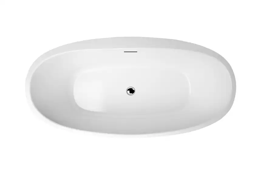 Акриловая ванна BELBAGNO 170х80 BB404-1700-800 овальная, отдельностоящая, Белая фото 1