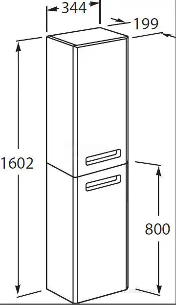 Пенал Roca The Gap Original ZRU9302884 подвесной цвет, Белый глянец фото 2