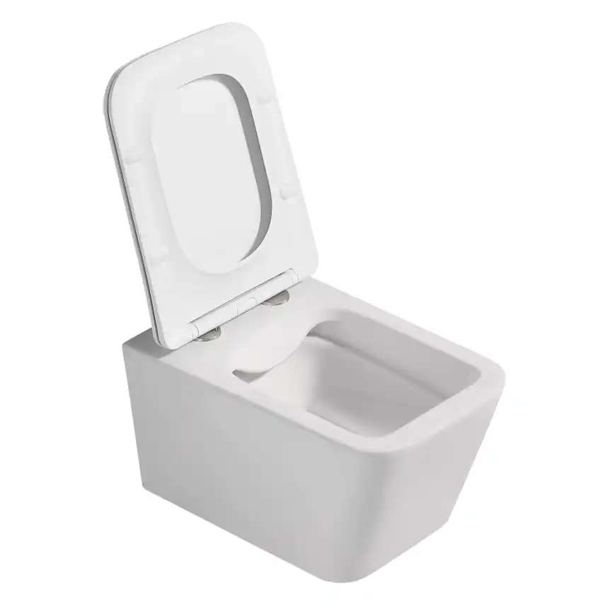 Подвесной унитаз ABBER Rechteck AC1201MW белый матовый, безободковый, с сиденьем микролифт фото 9