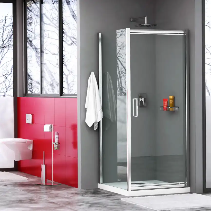 Душевой уголок WasserKRAFT Salm 27I 100х80 27I17 профиль Хром стекло Прозрачное фото 2