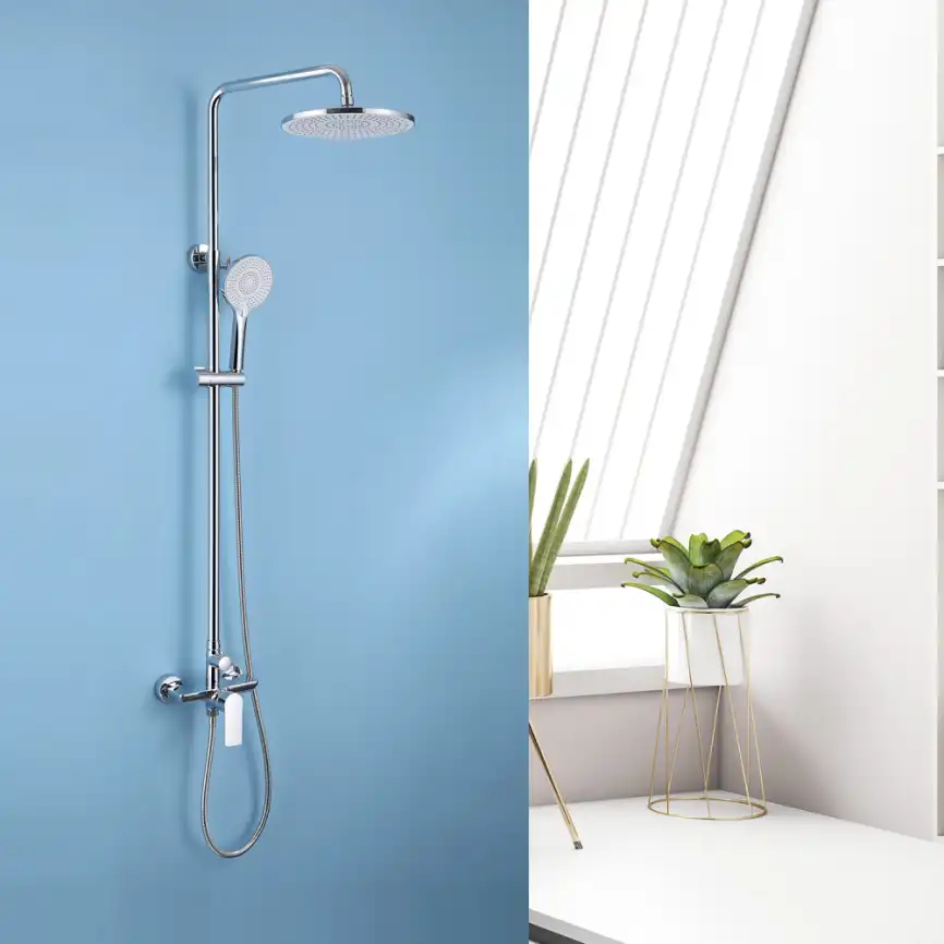 Душевая стойка ABBER Weiss Insel AF8020 без излива, хром фото 2